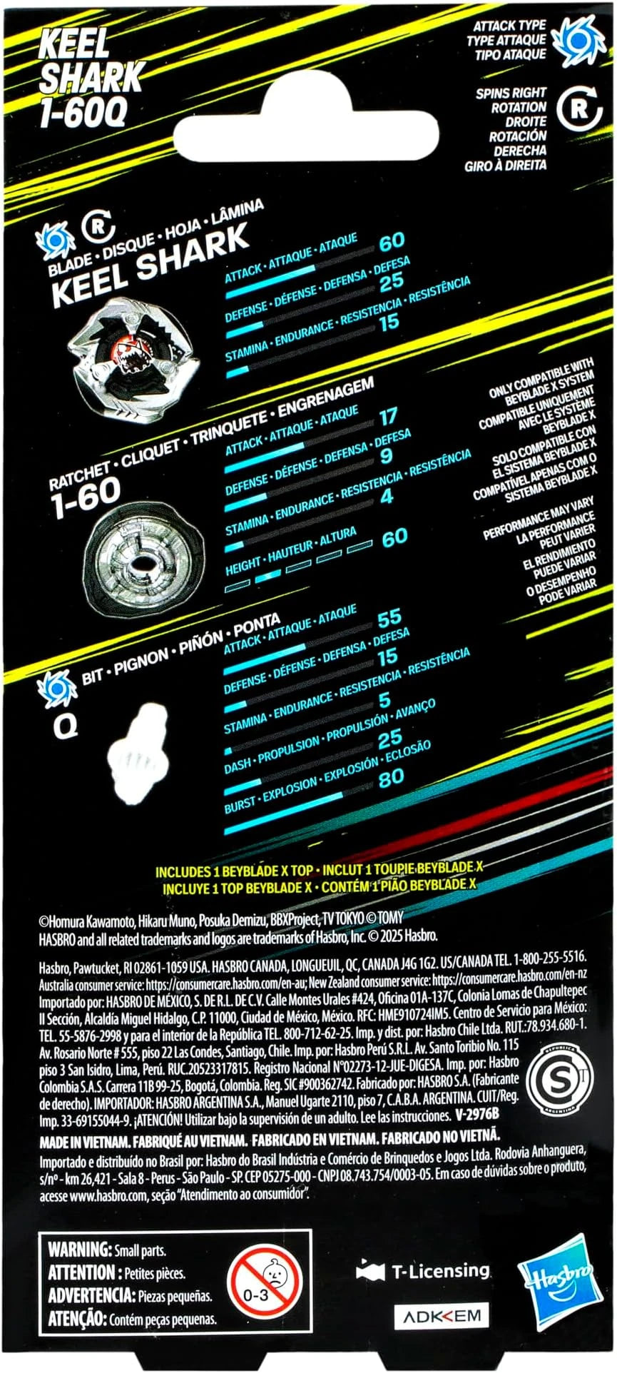 Beyblade X Hasbro Keel Shark 1-60Q