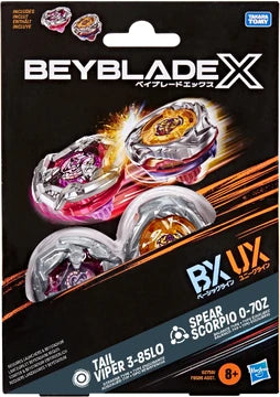 Beyblade X Spear Scorpio 0-70Z and Tail Viper 3-85LO Dual Pack