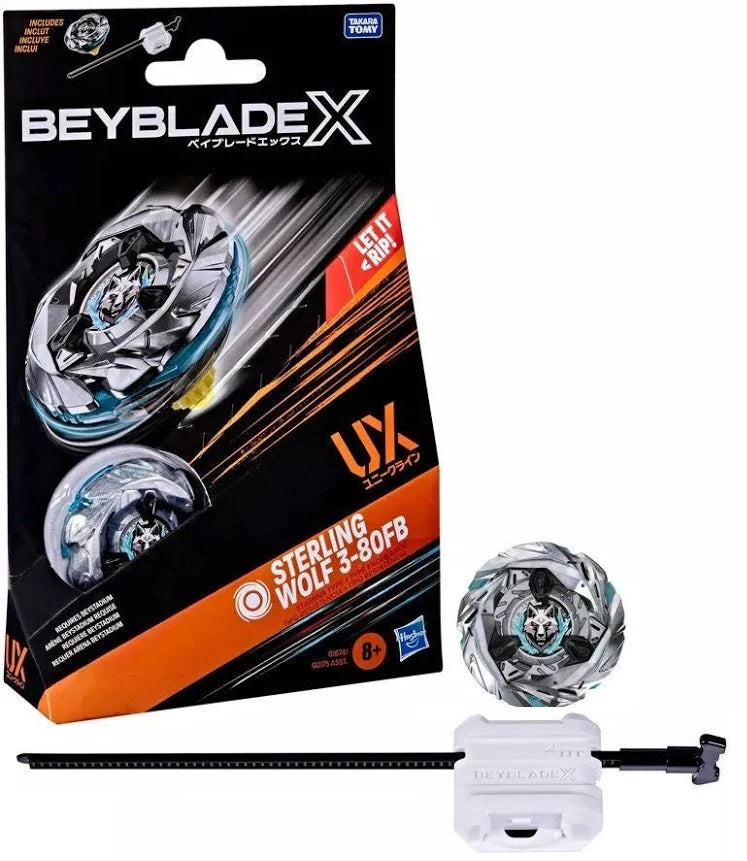 Beyblade X Hasbro Sterling Wolf 3-80FB (Silver Wolf)